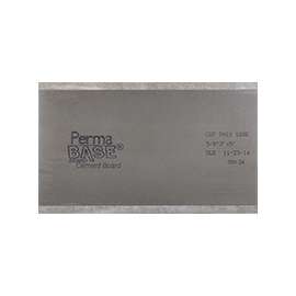 PermaBase CB36580500 Backer Board, 5 ft L, 3 ft W, 5/8 in Thick, Cement/Polystyrene, Gray