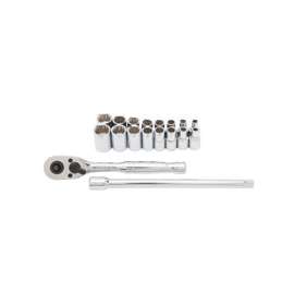 STANLEY STMT74863 Mechanics Tool Set, Chrome Vanadium Steel, Polished