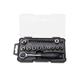 STANLEY STMT74867 Mechanics Tool Set, Chrome Vanadium Steel, Polished