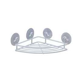 Simple Spaces Shower Corner Shelf, 9 In L X 6-1/4 In W X 2-1/4 In H, White Pe Coated