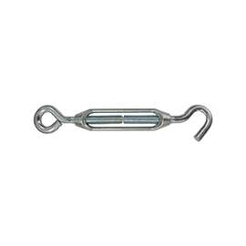 ProSource LR335 Turnbuckle, 7/32 in Thread, Hook, Eye, 6-1/2 in L Take-Up, Aluminum