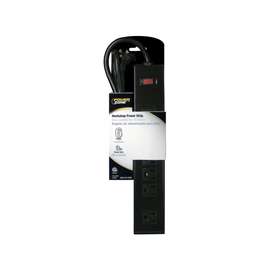PowerZone OR801123 Power Outlet Strip, Right Angle Plug, 6 -Socket, 15 A, 125 V