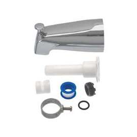 Danco 88703 Tub Spout with Diverter, 7-7/8 in L, Metal, Chrome Plated