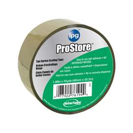 IPG 9851 Packaging Tape, 54.6 yd L, 1.88 in W, Polypropylene Backing, Tan