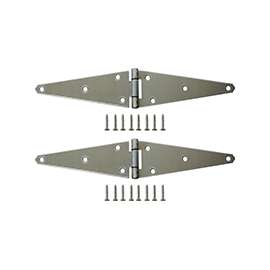 ProSource HSH-S06-C1PS Strap Hinge, 2 mm Thick Leaf, Brushed Stainless Steel, 180 Range of Motion