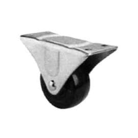 ProSource JC-H01 Rigid Caster, 2 in Dia Wheel, 7/8 in W Wheel, Rubber Wheel, Black, 125 lb, Steel Housing Material