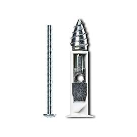 COBRA ANCHORS 360R Driller Toggle Bolt, 2 in L, Zinc, Chrome Zinc, 90 lb