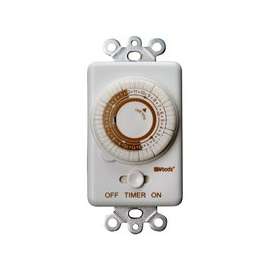 Woods 59745 Mechanical Timer, 20 A, 125 V, 2500 W, 24 hr Time Setting, 24 On/Off Cycles Per Day Cycle, White