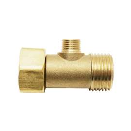 Plumb Pak PP2040LF Tee Adapter, 1/2 x 1/2 x 3/8 in, FIP x MIP x Tube, Brass, Rough Brass
