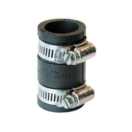 FERNCO P1056-075 Flexible Coupling, 3/4 in, PVC, SCH 40 Schedule, 4.3 psi Pressure