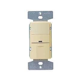 Eaton Wiring Devices OS306U-V-K Motion Sensor Switch, 120 V, 1 -Pole, Motion Sensor, 180 deg Sensing, Ivory