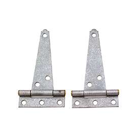 ProSource LTH-G04-C2PS T-Hinge, Galvanized Steel, Galvanized Brass Pin, Fixed Pin, 180 deg Range of Motion, 26 (Pair) lb