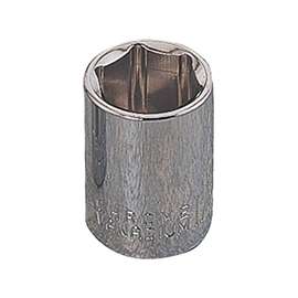 Vulcan MT6494496 Drive Socket, 9/16 in Socket, 3/8 in Drive, 6-Point, Chrome Vanadium Steel, Chrome