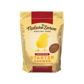 NatureServe 101110 Medicated Chick Starter Grower Feed, 10 lb Bag