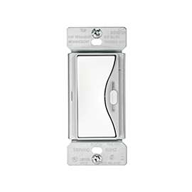 Eaton Wiring Devices Aspire 9530WS Slide Dimmer, 120 V, 600 W, Halogen, Incandescent Lamp, 3-Way, White