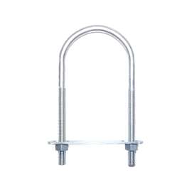 ProSource LR349 U-Bolt, 5/16 in Thread, 3 in L Thread, Steel, Zinc