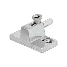 Prime-Line U 9866 Door Slide Bolt Lock, Aluminum, Aluminum, 1-3/8 to 1-3/4 in Thick Door