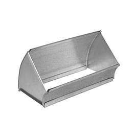 Imperial GV0048 Flat Shortway Elbow, 30 Gauge, Galvanized Steel