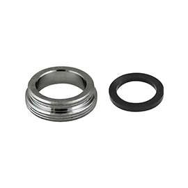 Plumb Pak PP800-62LF Faucet Aerator Adapter, 15/16-27 x 55/64-27 in, Male, Chrome Plated