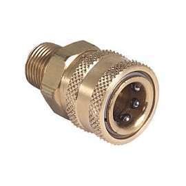 Mi-T-M AW-0017-0007 Adapter, 3/8 x 3/8 in Connection, Quick Connect Socket x MNPT, Brass