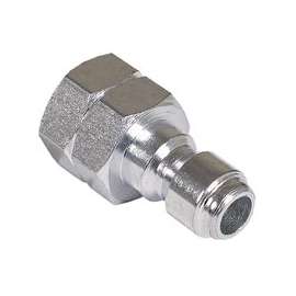 Mi-T-M AW-0017-0017 Adapter, 1/4 x 1/4 in Connection, Quick Connect Plug x FNPT, Stainless Steel, Plated