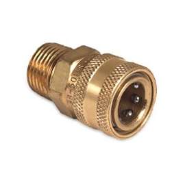 Mi-T-M AW-0017-0029 Adapter, 3/8 x 1/2 in Connection, Quick Connect Socket x MNPT, Brass