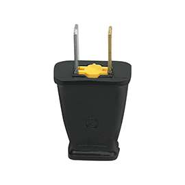 Eaton Wiring Devices SA540 Electrical Plug, 2 -Pole, 15 A, 125 V, NEMA: NEMA 1-15, Black