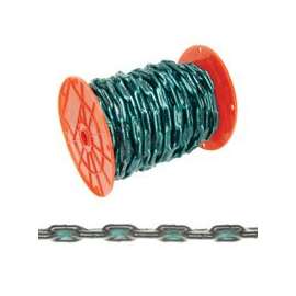 Campbell PS0332027 Straight Link Coil Chain, #2/0, 60 ft L, 520 lb Working Load, Steel, Zinc