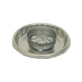 FORTEX-FORTIFLEX 0 Fount Base, 5-7/8 in Dia, 1-1/2 in H, 1 qt Capacity, Galvanized Steel