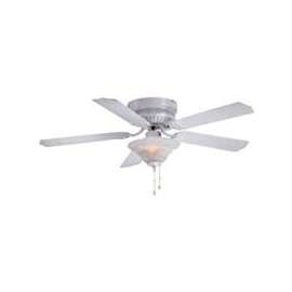 Boston Harbor Ceiling Fan With Light Kit, 120 Vac, 60 Hz, 190 W, Candelabra, 2, 60 W Lamp, White, 15-1/2 In H