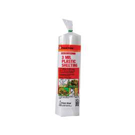 Frost King P1025/3 Polyethylene Sheeting, 25 ft L, 10 ft W, Clear