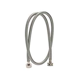 FLUIDMASTER 9WM48 Washing Machine Discharge Hose, 3/4 in ID, 48 in L, Female, Stainless Steel