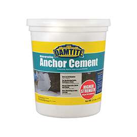 DAMTITE 08032/08031 Anchoring Cement, Powder, Gray, 48 hr Curing, 2.5 lb Pail