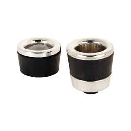 Prime-Line M 6099 Finger Pull Set, 1 in OD Dia Knob, Mixed Materials, Chrome