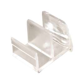 Prime-Line M 6111 Shower Door Bottom Guide, Sliding, Acrylic, Clear, For: 1/2 in Thick Panels