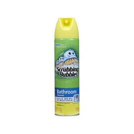 Scrubbing Bubbles 71362 Bathroom Cleaner, 22 oz Aerosol Can, Pleasant Lemon, Yellow