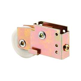 Prime-Line N 6576 Roller Assembly, 1-1/2 in Dia Roller, 5/16 in W Roller, Steel, Brown, 1-Roller, 40 lb