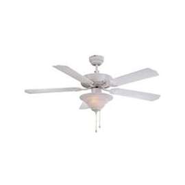 Boston Harbor Ceiling Fan Light Kit, 120 Vac, 60 Hz, 190 W, Candelabra, 2, 60 W Lamp, White, 19-1/2 In H