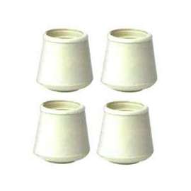 ProSource FE-50644-B Furniture Leg Tip, Round, Rubber, White, 7/8 in Dia, 1.4 in H