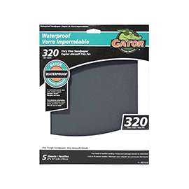 Gator 4473-012 Sanding Sheet, 11 in L, 9 in W, 320 Grit, Garnet Abrasive