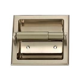 Boston Harbor 776H-07 Recessed Paper Holder, Plastic/Zinc, Brushed Nickel, Recessed Mounting