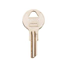 HY-KO 11010Y12 Key Blank, Brass, Nickel, For: Yale Cabinet, House Locks and Padlocks
