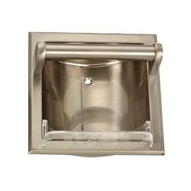 Boston Harbor 770H-07-SOU Soap Holder and Grab Bar, Recessed Mounting, Plastic Roller/Zinc, Brushed Nickel Finish