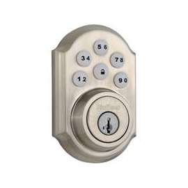 Kwikset 90915SMTCP Electronic Deadbolt, Satin Nickel