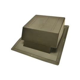 Master Flow IR65WW Roof Louver, 5.88 in L, 18 in W, Resin, Weathered Wood, Bronze