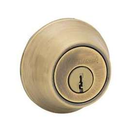 Kwikset 660 Series 6655RCLRCSK3BX Deadbolt, 3 Grade, Keyed Alike Key, Steel, Antique Brass, 2-3/8 x 2-3/4 in Backset