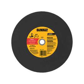 DeWALT DW8003 Cutting Wheel, 14 in Dia, 7/64 in Thick, 1 in Arbor, Coarse, Aluminum Oxide Abrasive