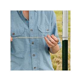 RANCHMATE STE-18-125C Small Twist End, 13 in L, Steel, Blue, Galvanized, For 18 ga Barbed Wire, 12.5 ga Smooth Wire