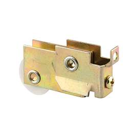 Prime-Line N 6625 Door Roller, 1-1/4 in Dia Roller, 5/16 in W Roller, Steel, Bottom Mounting