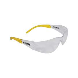 DeWALT DPG54-1C Safety Glasses, Polycarbonate Lens, Plastic Frame, Black/Yellow Frame